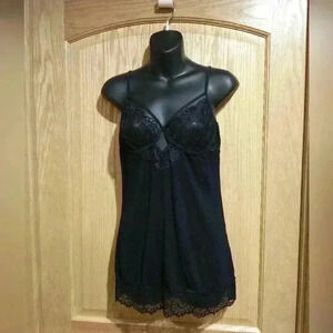 Avid Love size Large black sleepwear adjustable straps and back lingerie sexy